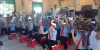 Các em học sinh của trường tham gia phần thi Em yêu lịch sử Việt Nam