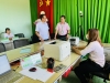 Đồng chí Nguyễn Văn Lưu - UVBTV, PCT UBND huyện – Trưởng Ban đại diện nắm tình hình hoạt động tại điểm Giao dịch xã Đăng Hà